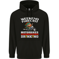 Weekend Forecast Motorbikes Mens 80% Cotton Hoodie Black