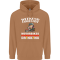 Weekend Forecast Motorbikes Mens 80% Cotton Hoodie Caramel Latte