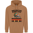Weekend Forecast Motorbikes Mens 80% Cotton Hoodie Caramel Latte