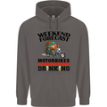 Weekend Forecast Motorbikes Mens 80% Cotton Hoodie Charcoal