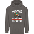 Weekend Forecast Motorbikes Mens 80% Cotton Hoodie Charcoal