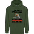 Weekend Forecast Motorbikes Mens 80% Cotton Hoodie Forest Green