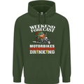 Weekend Forecast Motorbikes Mens 80% Cotton Hoodie Forest Green