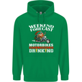 Weekend Forecast Motorbikes Mens 80% Cotton Hoodie Irish Green