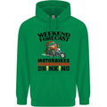 Weekend Forecast Motorbikes Mens 80% Cotton Hoodie Irish Green