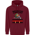 Weekend Forecast Motorbikes Mens 80% Cotton Hoodie Maroon