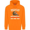 Weekend Forecast Motorbikes Mens 80% Cotton Hoodie Orange