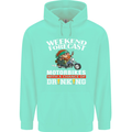 Weekend Forecast Motorbikes Mens 80% Cotton Hoodie Peppermint