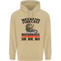 Weekend Forecast Motorbikes Mens 80% Cotton Hoodie Sand