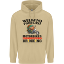Weekend Forecast Motorbikes Mens 80% Cotton Hoodie Sand