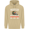 Weekend Forecast Motorbikes Mens 80% Cotton Hoodie Sand