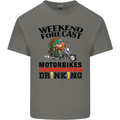 Weekend Forecast Motorbikes Mens Cotton T-Shirt Tee Top Charcoal