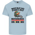 Weekend Forecast Motorbikes Mens Cotton T-Shirt Tee Top Light Blue