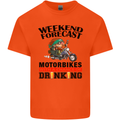 Weekend Forecast Motorbikes Mens Cotton T-Shirt Tee Top Orange