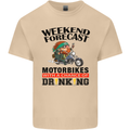 Weekend Forecast Motorbikes Mens Cotton T-Shirt Tee Top Sand