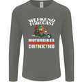 Weekend Forecast Motorbikes Mens Long Sleeve T-Shirt Charcoal