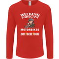 Weekend Forecast Motorbikes Mens Long Sleeve T-Shirt Red