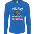 Weekend Forecast Motorbikes Mens Long Sleeve T-Shirt Royal Blue
