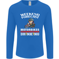 Weekend Forecast Motorbikes Mens Long Sleeve T-Shirt Royal Blue