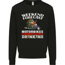 Weekend Forecast Motorbikes Mens Sweatshirt Jumper Black
