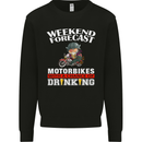 Weekend Forecast Motorbikes Mens Sweatshirt Jumper Black