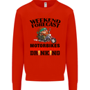 Weekend Forecast Motorbikes Mens Sweatshirt Jumper Bright Red