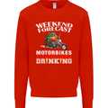 Weekend Forecast Motorbikes Mens Sweatshirt Jumper Bright Red