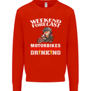 Weekend Forecast Motorbikes Mens Sweatshirt Jumper Bright Red