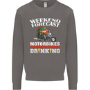 Weekend Forecast Motorbikes Mens Sweatshirt Jumper Charcoal