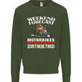 Weekend Forecast Motorbikes Mens Sweatshirt Jumper Forest Green