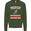 Weekend Forecast Motorbikes Mens Sweatshirt Jumper Forest Green