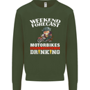 Weekend Forecast Motorbikes Mens Sweatshirt Jumper Forest Green