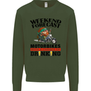 Weekend Forecast Motorbikes Mens Sweatshirt Jumper Forest Green