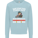Weekend Forecast Motorbikes Mens Sweatshirt Jumper Light Blue