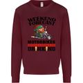 Weekend Forecast Motorbikes Mens Sweatshirt Jumper Maroon
