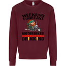 Weekend Forecast Motorbikes Mens Sweatshirt Jumper Maroon