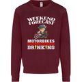 Weekend Forecast Motorbikes Mens Sweatshirt Jumper Maroon