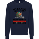 Weekend Forecast Motorbikes Mens Sweatshirt Jumper Navy Blue