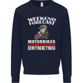 Weekend Forecast Motorbikes Mens Sweatshirt Jumper Navy Blue
