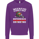 Weekend Forecast Motorbikes Mens Sweatshirt Jumper Purple