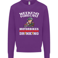 Weekend Forecast Motorbikes Mens Sweatshirt Jumper Purple