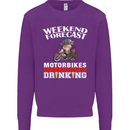 Weekend Forecast Motorbikes Mens Sweatshirt Jumper Purple