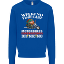 Weekend Forecast Motorbikes Mens Sweatshirt Jumper Royal Blue