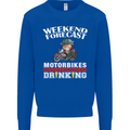 Weekend Forecast Motorbikes Mens Sweatshirt Jumper Royal Blue