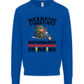 Weekend Forecast Motorbikes Mens Sweatshirt Jumper Royal Blue