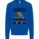 Weekend Forecast Motorbikes Mens Sweatshirt Jumper Royal Blue