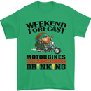 Weekend Forecast Motorbikes Mens T-Shirt Cotton Gildan Irish Green