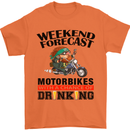 Weekend Forecast Motorbikes Mens T-Shirt Cotton Gildan Orange