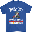 Weekend Forecast Motorbikes Mens T-Shirt Cotton Gildan Royal Blue