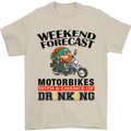 Weekend Forecast Motorbikes Mens T-Shirt Cotton Gildan Sand
